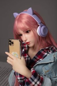 Mumu - bambola realistica ultra realistica da 148 cm con parrucca rosa in silicone TPE - immagine 23