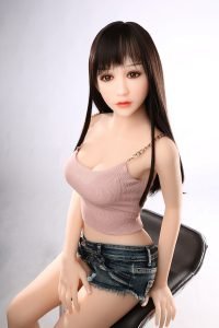 Milena - 158 cm (5,1 piedi) viso asiatico, capelli castani, bambola realistica - immagine 2