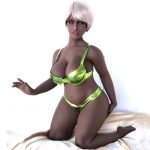 Mion - Bambola realistica in ebano da 138 cm con pelle nera e scheletro in metallo - immagine 3