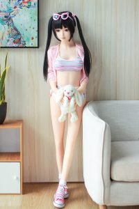 Akia - 140 cm (4,5 ft) Poupée sexuelle japonaise en silicone avec mignonnes couettes