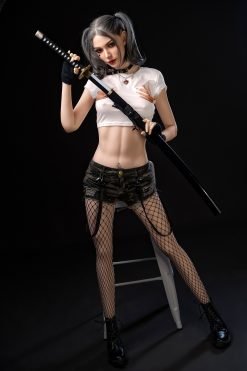 Lela - Poupée adulte avec tête en silicone de 173 cm, mâchoire articulée, cosplay (6 tailles)