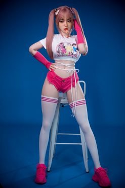 Larkin - Poupée pour adultes en silicone intégral ultra-réaliste de 163 cm avec des cheveux roses