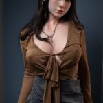 Dague - Beauté asiatique authentique de 160 cm avec cheveux bruns, poupée en TPE et tête en silicone