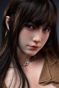 Pugnale - Autentica bellezza asiatica da 160 cm con capelli castani, bambola in TPE e testa in silicone - immagine 3