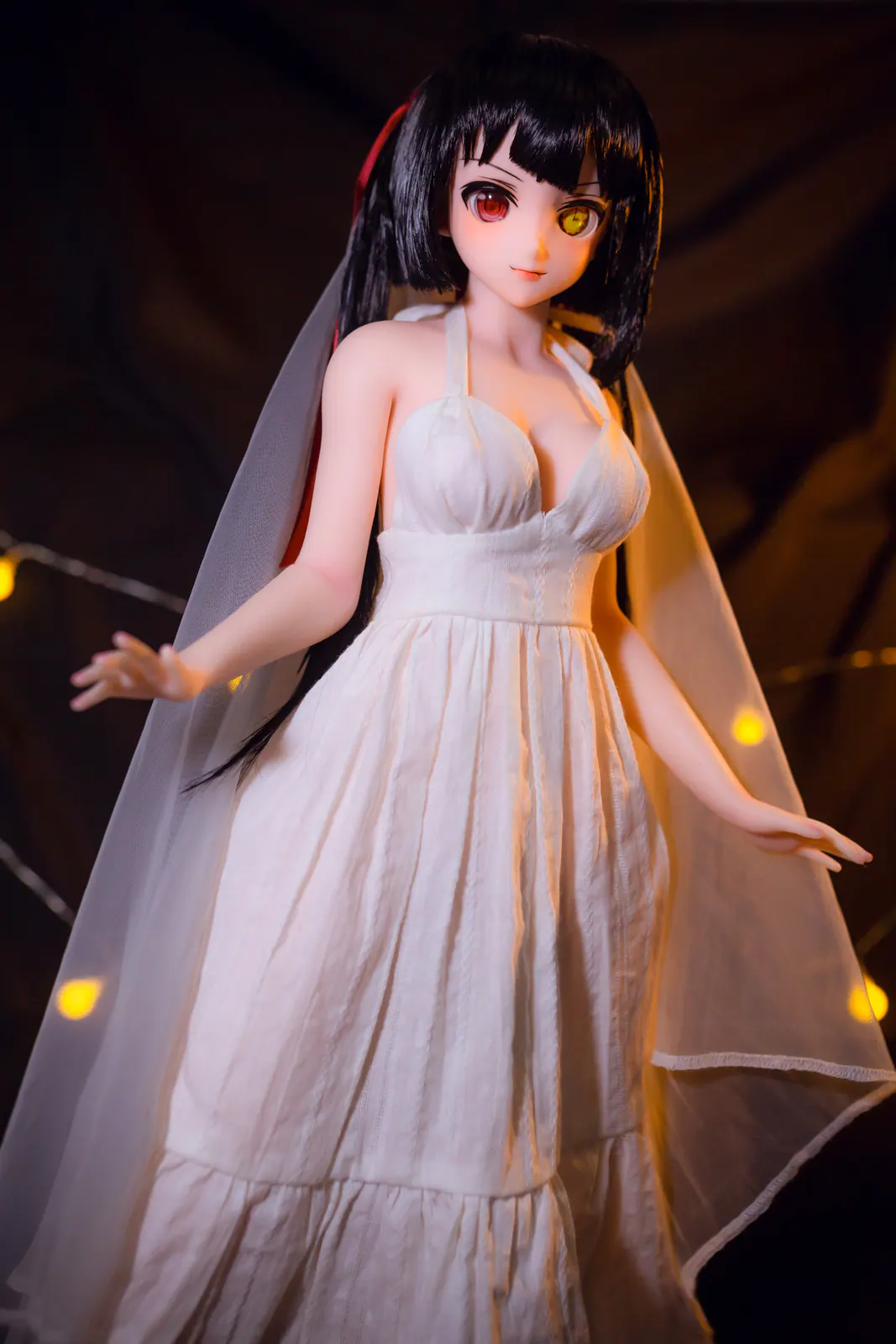 Foto del modello: Kurumi - Bambola anime compatta in silicone 60 cm Cannella Foto del modello: Kurumi - Bambola anime compatta in silicone 60 cm Cannella