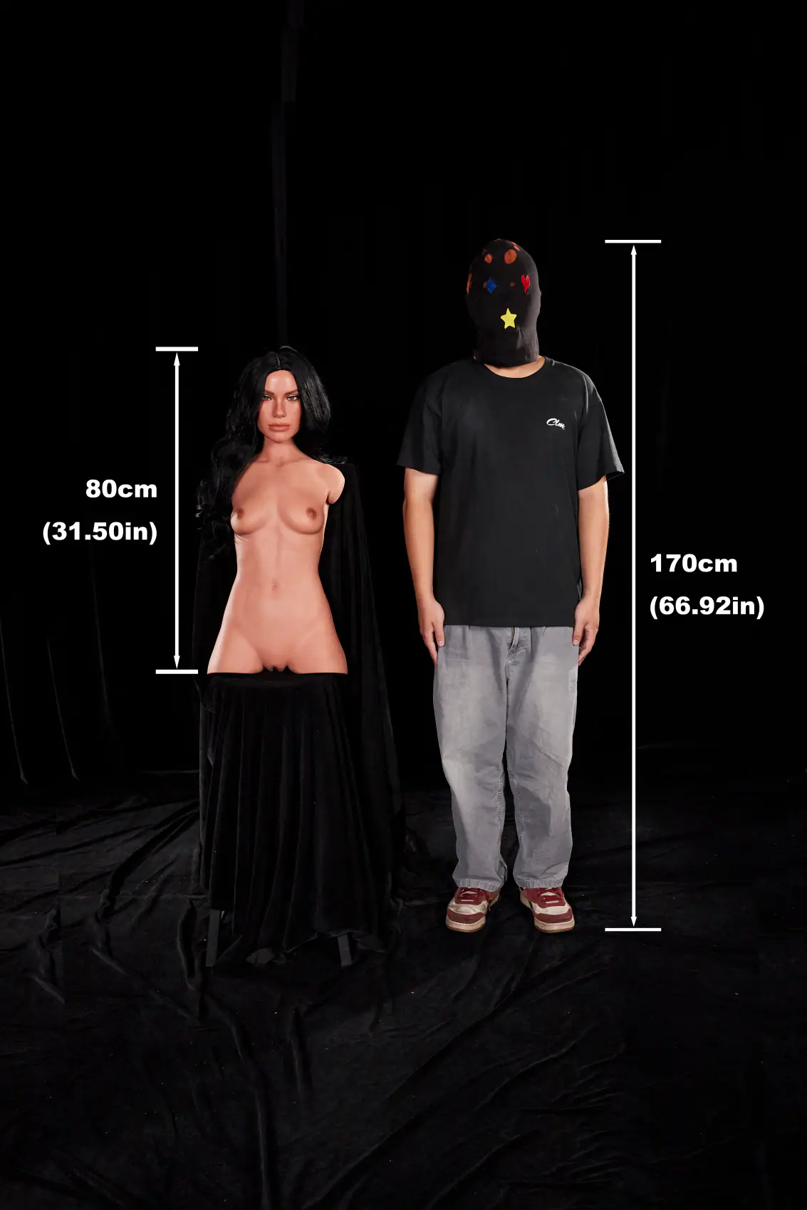 Carmen noir – Buste ULW 661 avec tête 1