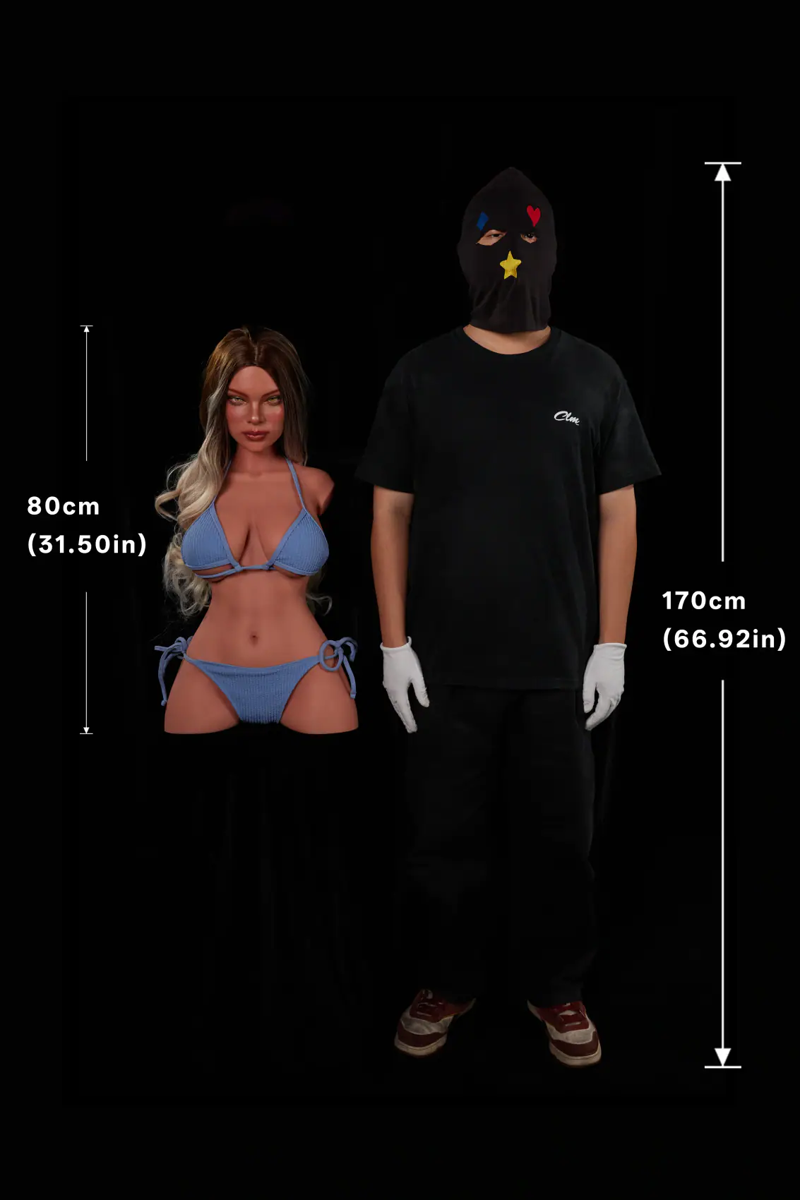 Hedia noir – Buste ULW 662 avec tête 1