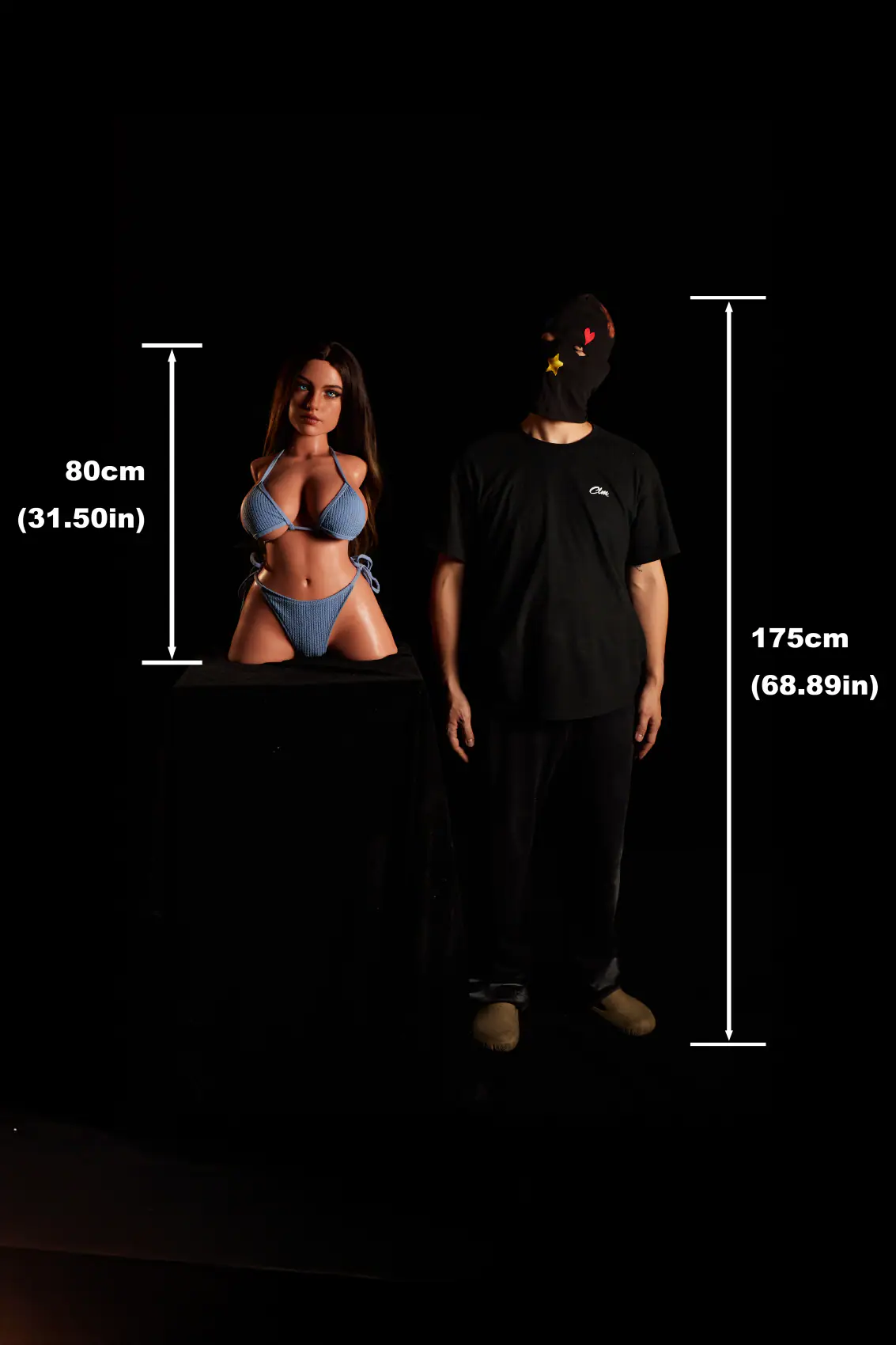 Eliza noir – Buste ULW 664 avec tête 2